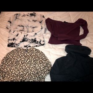 4 shirts, never worn, size small